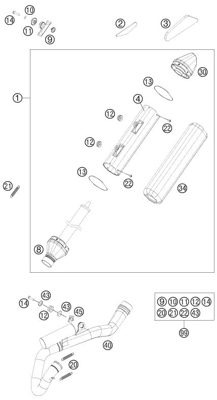 Náhled schématu EXHAUST SYSTEM