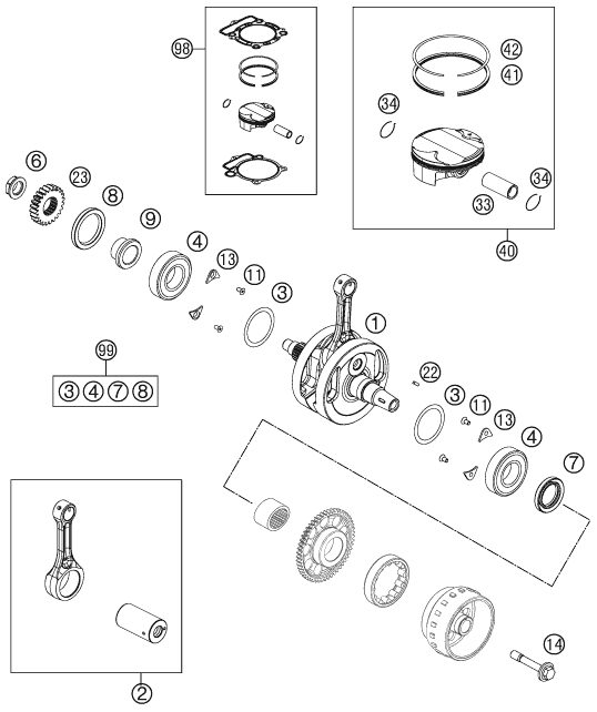 Náhled schématu CRANKSHAFT, PISTON