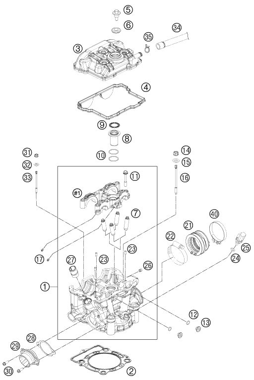 Náhled schématu CYLINDER HEAD