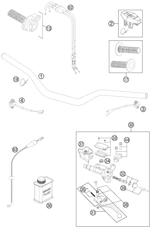 Náhled schématu HANDLEBAR, CONTROLS