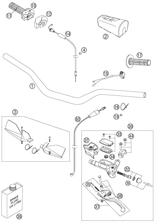 Náhled schématu HANDLEBAR, CONTROLS