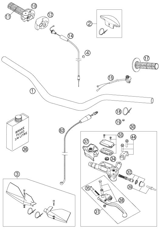 Náhled schématu HANDLEBAR, CONTROLS