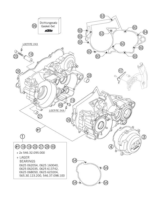 Náhled schématu ENGINE CASE