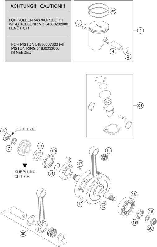 Náhled schématu CRANKSHAFT, PISTON