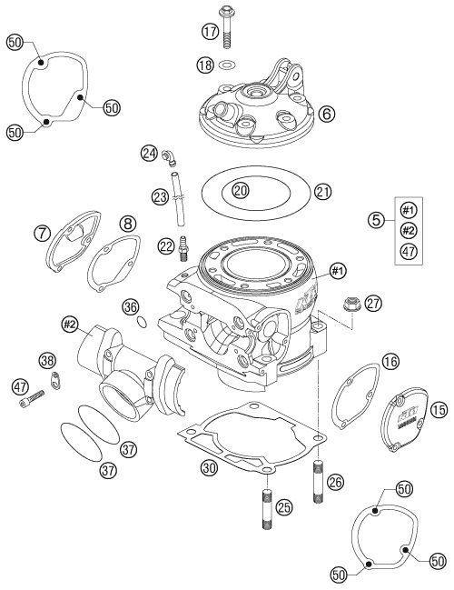 Náhled schématu CYLINDER, CYLINDER HEAD