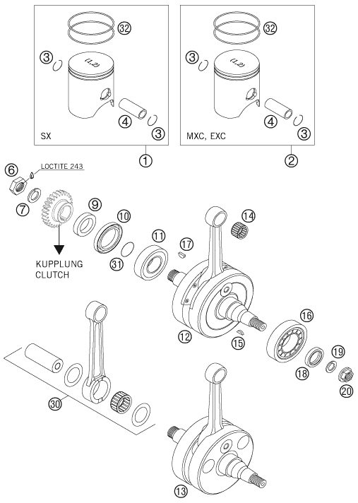 Náhled schématu CRANKSHAFT, PISTON