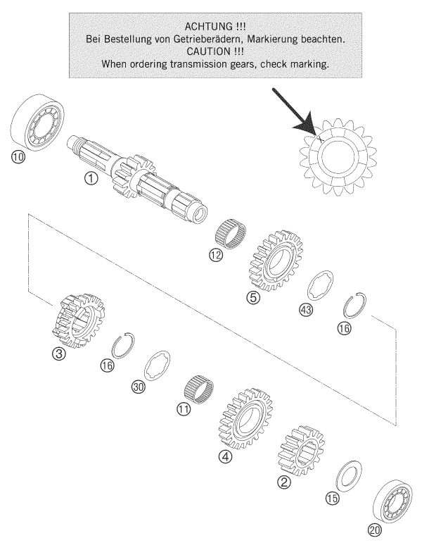 Náhled schématu TRANSMISSION I - MAIN SHAFT
