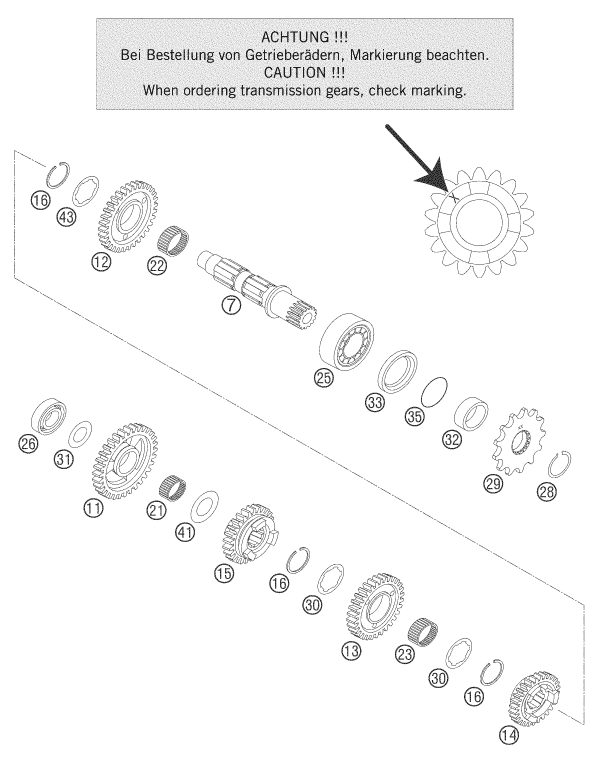 Náhled schématu TRANSMISSION II - COUNTERSHAFT