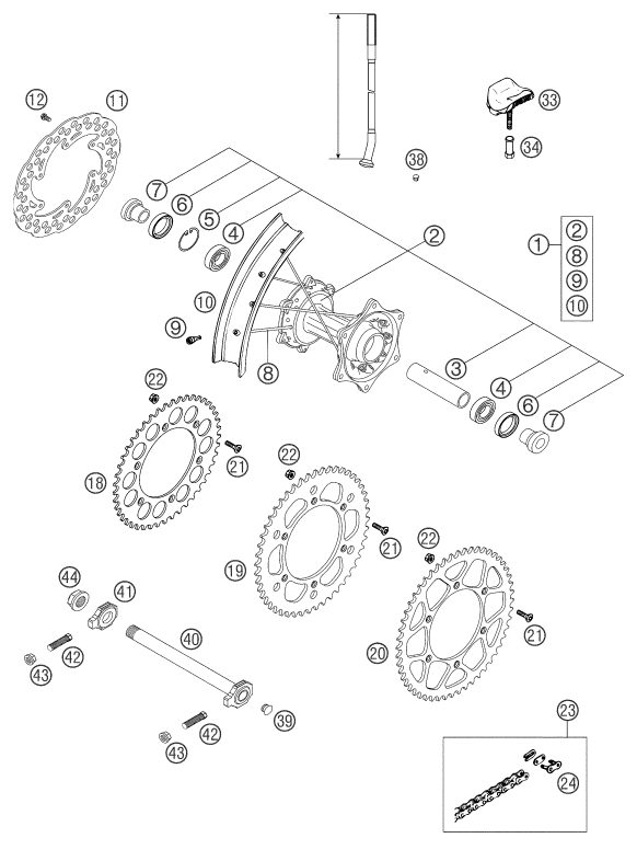 Náhled schématu REAR WHEEL