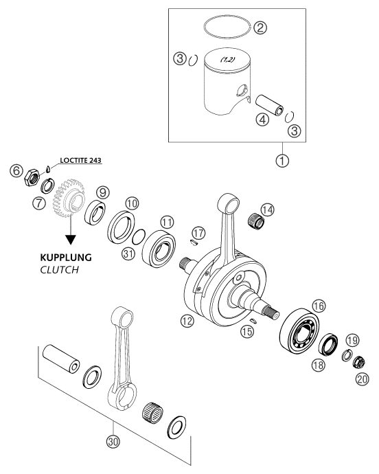 Náhled schématu CRANKSHAFT, PISTON