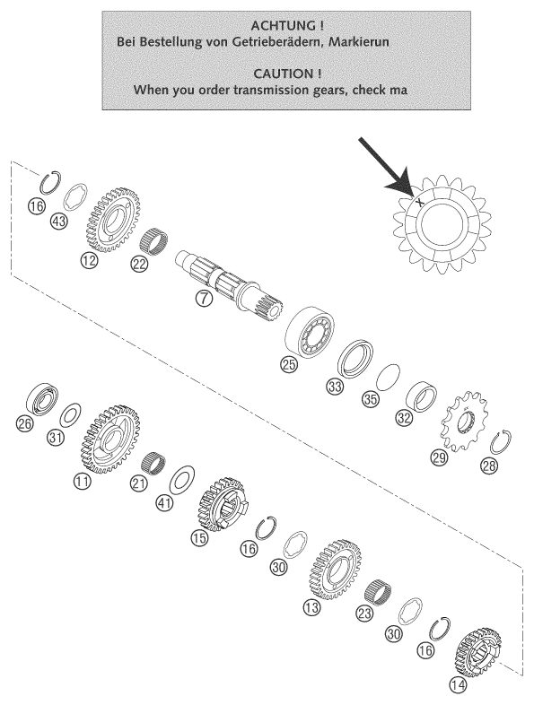 Náhled schématu TRANSMISSION II - COUNTERSHAFT
