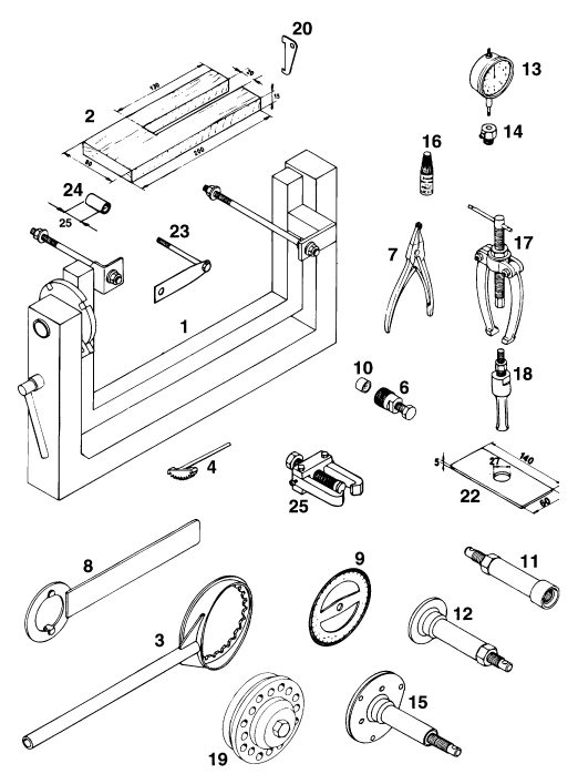 Náhled schématu Special tools (engine)