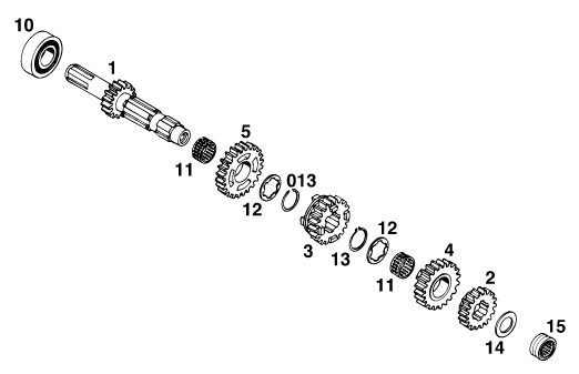 Náhled schématu TRANSMISSION I - MAIN SHAFT