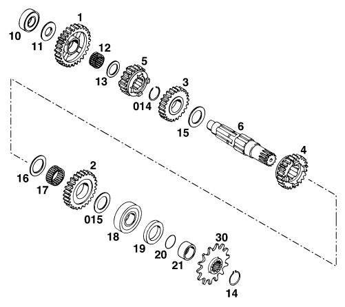 Náhled schématu TRANSMISSION II - COUNTERSHAFT