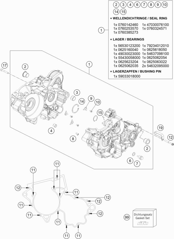 Náhled schématu ENGINE CASE