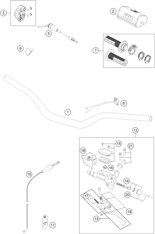 Náhled schématu HANDLEBAR, CONTROLS
