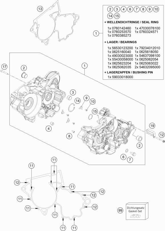 Náhled schématu ENGINE CASE