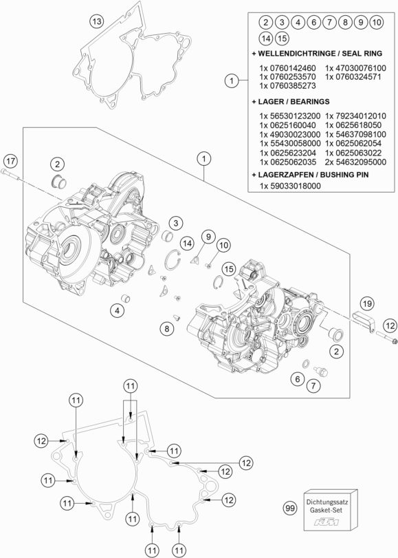 Náhled schématu ENGINE CASE