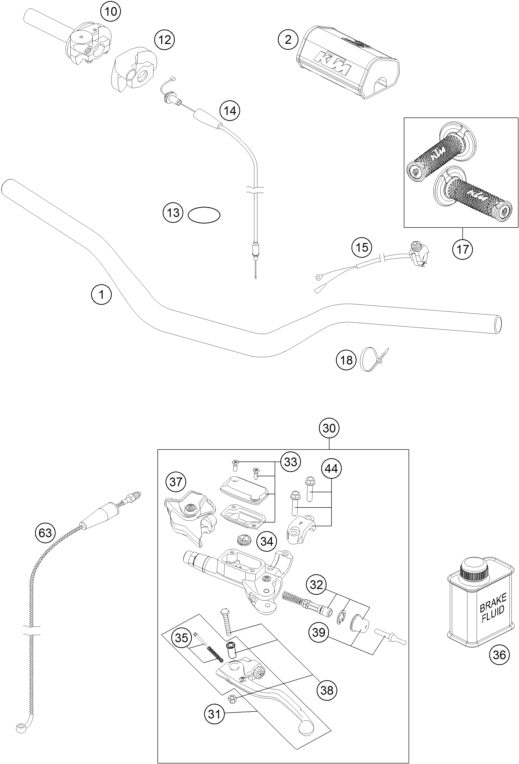 Náhled schématu HANDLEBAR, CONTROLS