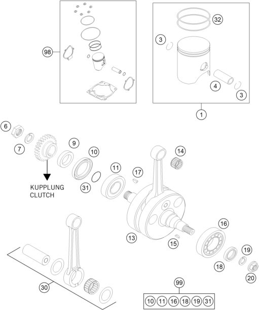Náhled schématu CRANKSHAFT, PISTON