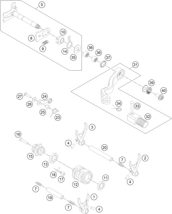 Náhled schématu SHIFTING MECHANISM