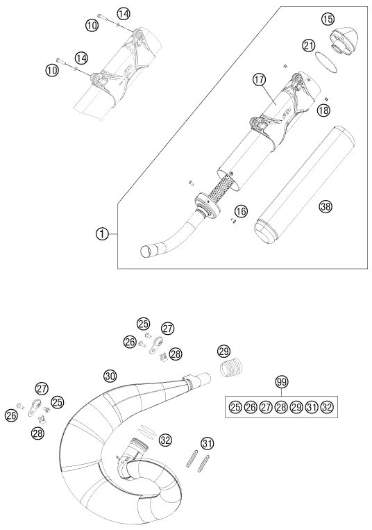 Náhled schématu EXHAUST SYSTEM