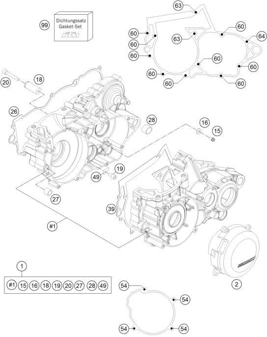 Náhled schématu ENGINE CASE