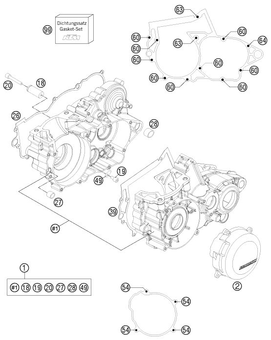 Náhled schématu ENGINE CASE