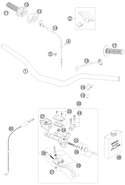 Náhled schématu HANDLEBAR, CONTROLS