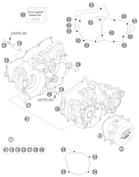 Náhled schématu ENGINE CASE