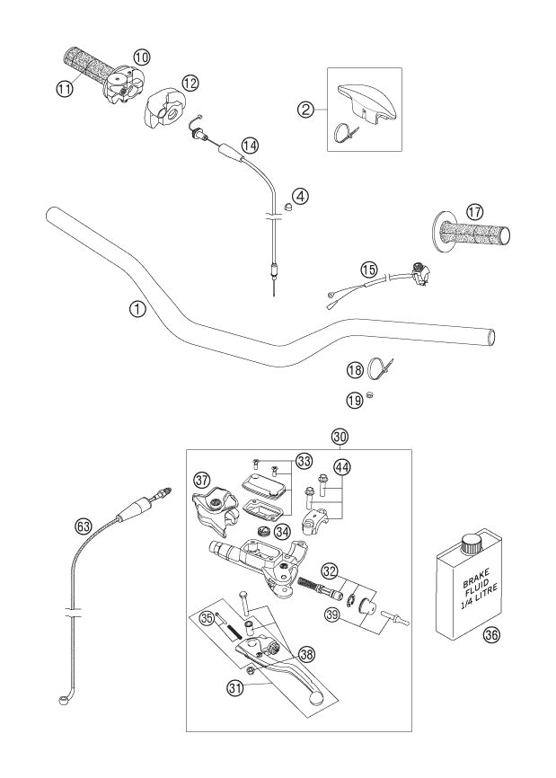 Náhled schématu HANDLEBAR, CONTROLS