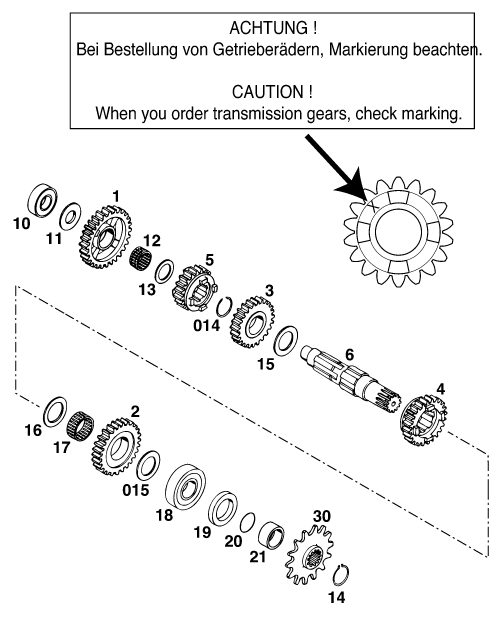 Náhled schématu TRANSMISSION II - COUNTERSHAFT