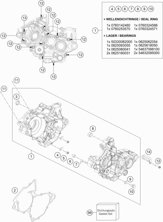 Náhled schématu ENGINE CASE