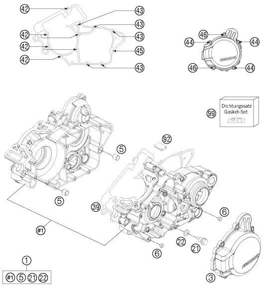 Náhled schématu ENGINE CASE