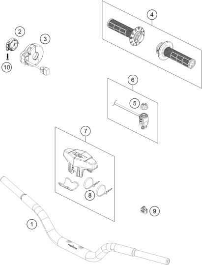 Náhled schématu HANDLEBAR, CONTROLS