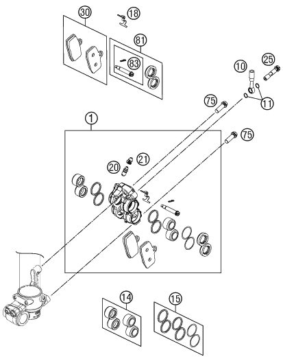 Náhled schématu FRONT BRAKE CALIPER