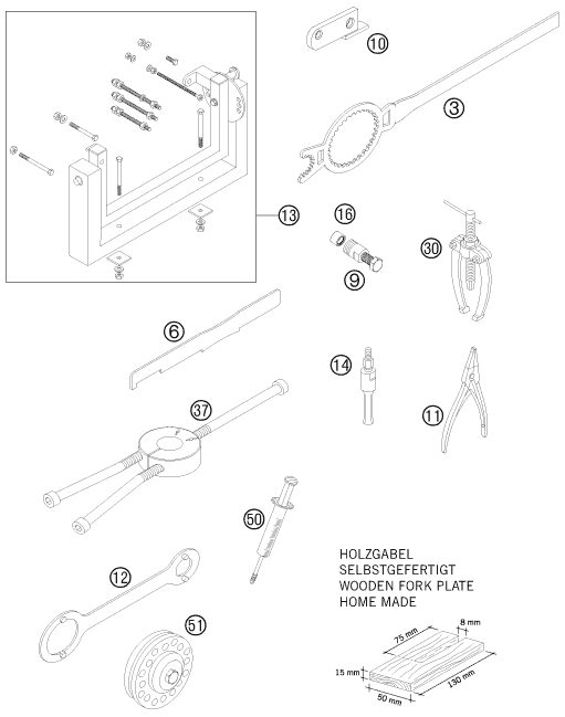 Náhled schématu Special tools (engine)