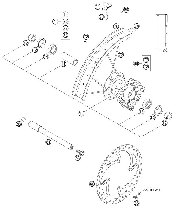 Náhled schématu FRONT WHEEL