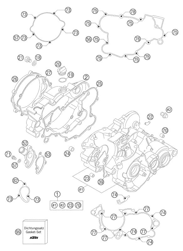 Náhled schématu ENGINE CASE