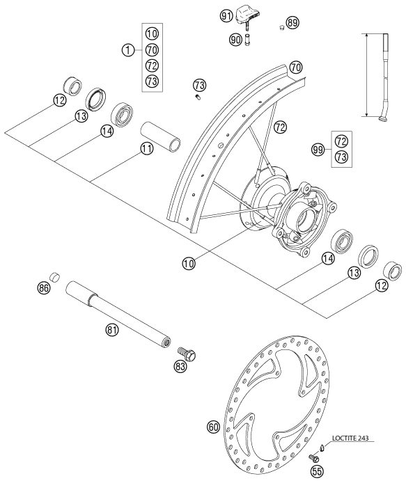 Náhled schématu FRONT WHEEL