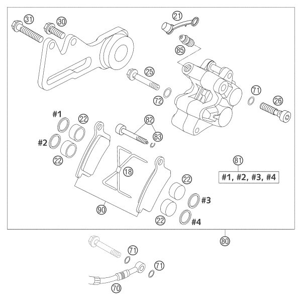 Náhled schématu REAR BRAKE CALIPER