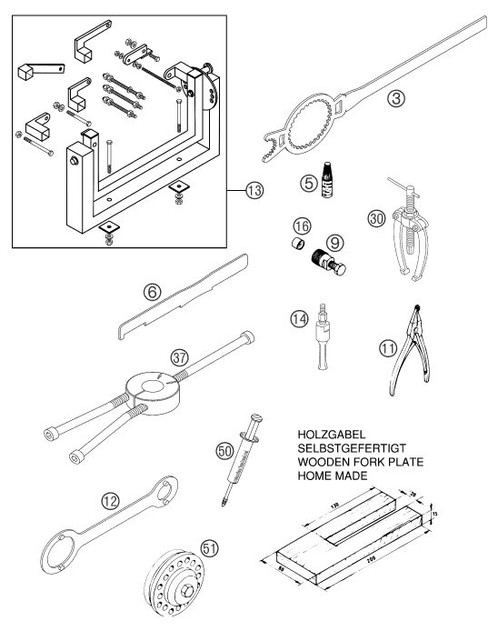 Náhled schématu Special tools (engine)