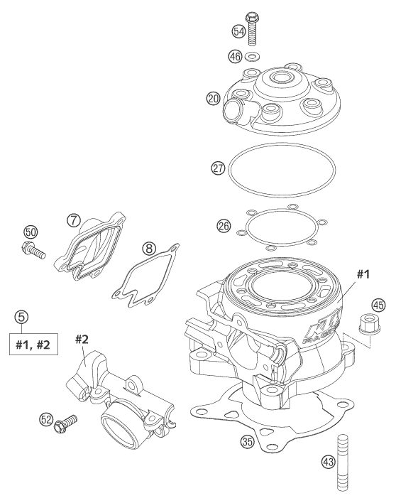 Náhled schématu CYLINDER, CYLINDER HEAD