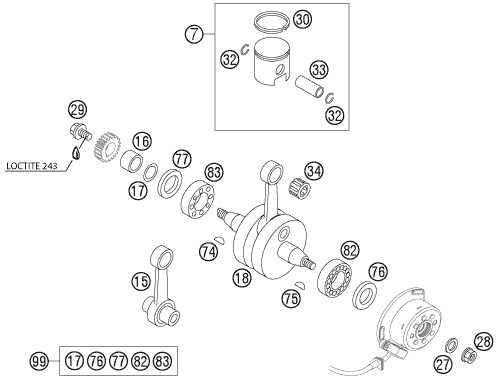 Náhled schématu CRANKSHAFT, PISTON