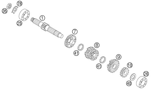 Náhled schématu TRANSMISSION I - MAIN SHAFT