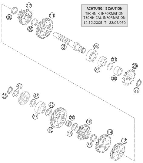 Náhled schématu TRANSMISSION II - COUNTERSHAFT