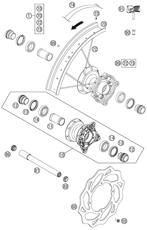 Náhled schématu FRONT WHEEL