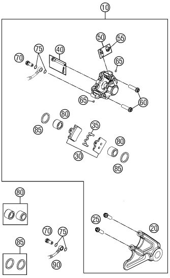 Náhled schématu REAR BRAKE CALIPER