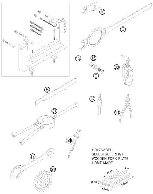 Náhled schématu Special tools (engine)