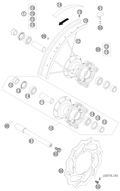 Náhled schématu FRONT WHEEL
